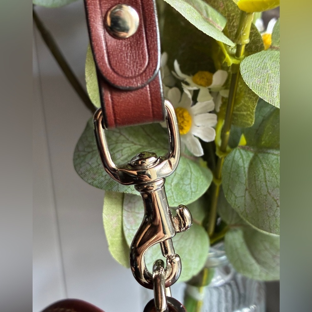 Dooney & Bourke wristlet,Canvas and Brown Leather-Trim Wristlet Clutch - Picture 9 of 10